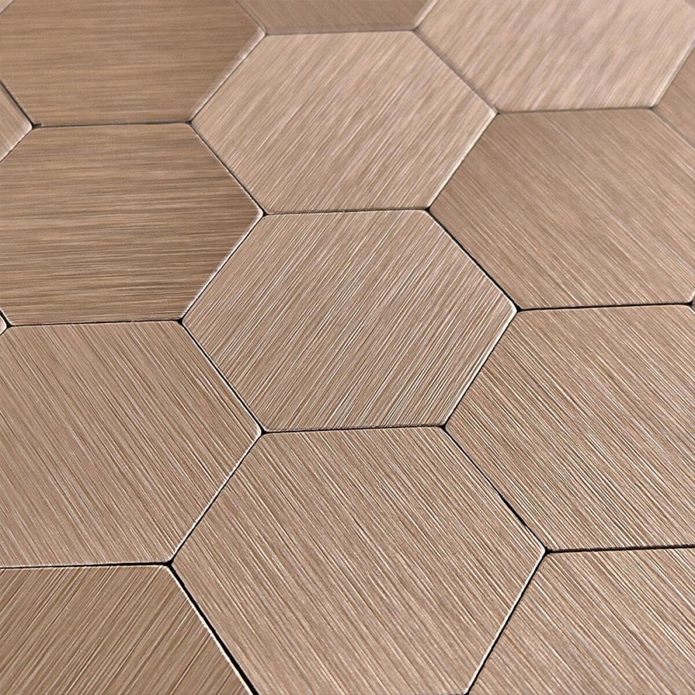 Самоклеюча алюмінієва плитка 300х300х3мм Мозаїка рожеве золото SW-00001930 Дніпро - фото 5