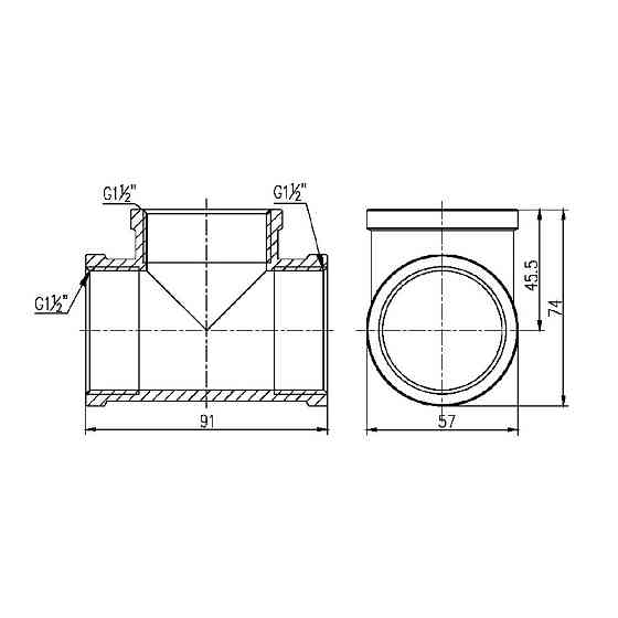 Тройник Thermo Alliance Forte 1" 1/2 ВВ SF36140 Київ