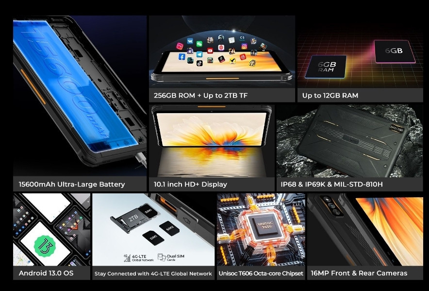 Защищенный планшет Hotwav TAB R7 6/256 15600mAh. Харьков - изображение 1