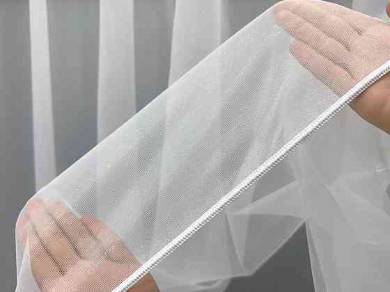 Тюль VR-Textil 2117т Французская сетка однотонная Белый 400х270 см (42-1375) Киев