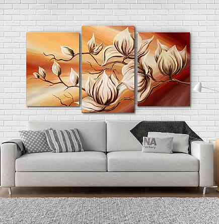 Модульна картина Квіти Абстракція Art-147_3 Київ