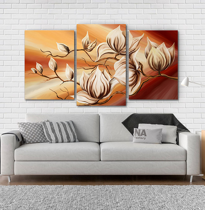 Модульна картина Квіти Абстракція Art-147_3 Київ - фото 2