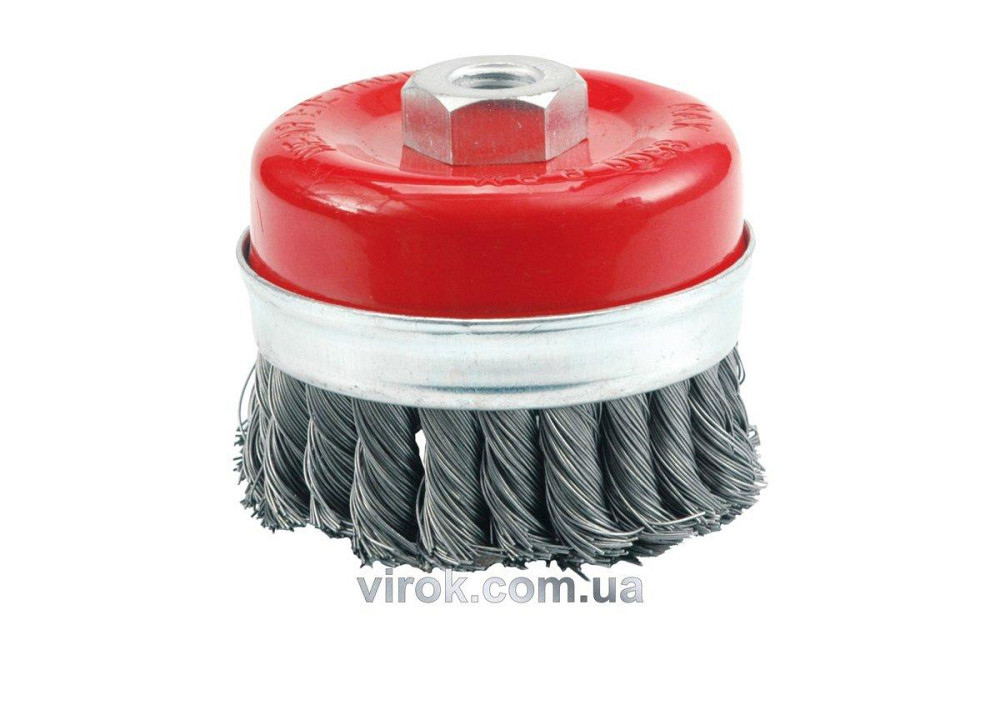 Щітка - крацовка VOREL чашкоподібна, з гайкою М14, Ø-100мм підсилені [6/24] Одесса - изображение 1