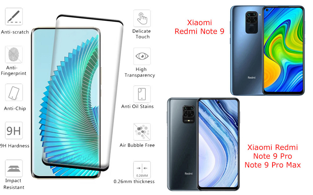 Захисне скло HyperGlass Pro для Xiaomi Redmi Note 9, 9 Pro, 9 Pro Max – максимальна чутливість та захист Київ - фото 2