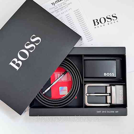 Мужской двусторонний ремень с двумя пряжками (203) Киев