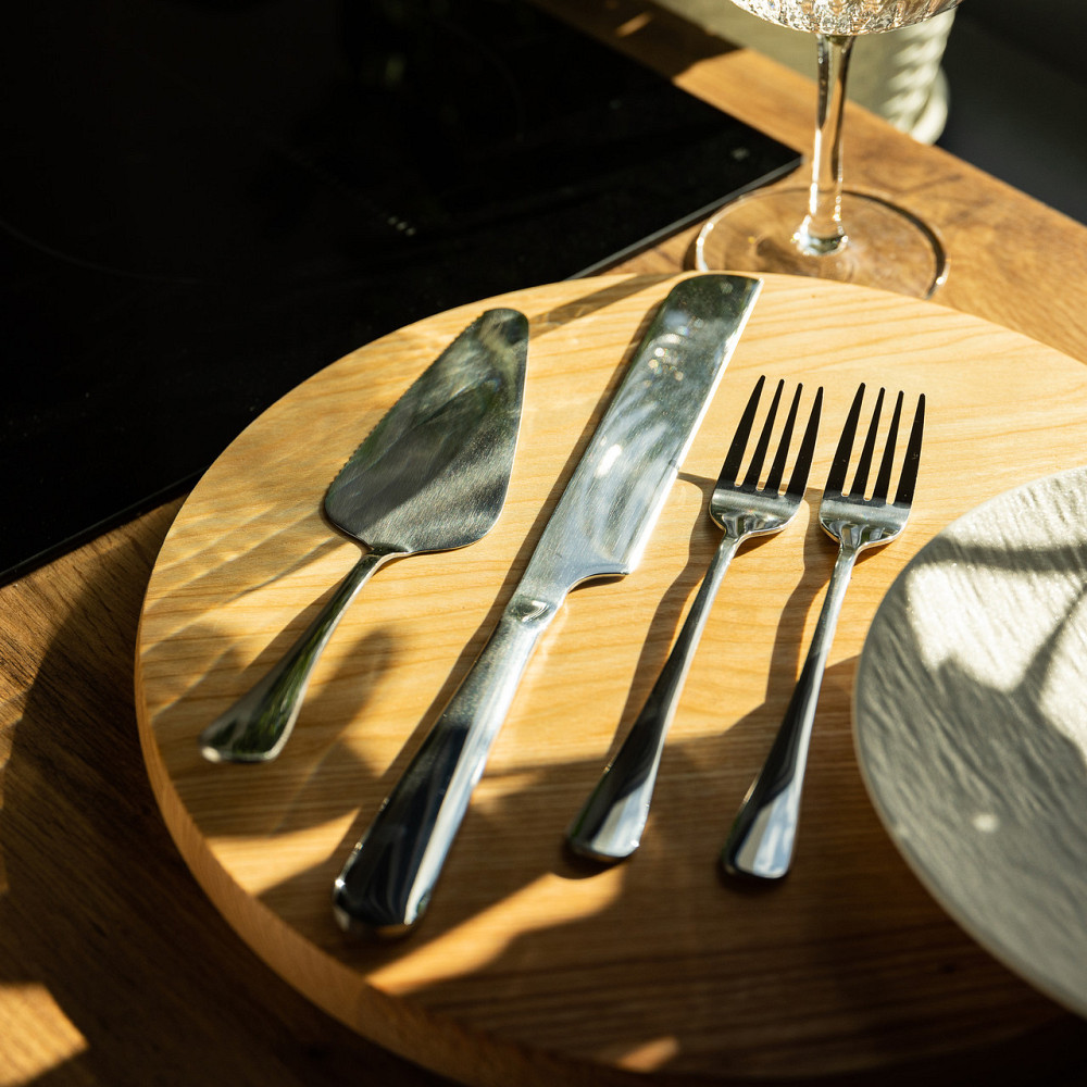 Набір приладів для подачі торта 4 предмети з нержавіючої сталі Сріблястий HP-20-52 Київ - фото 5