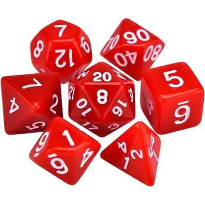 Набор кубиков для настольных игр Games 7 Days Opaque 7 Dice Set - Red (g7dopaq06) Винница