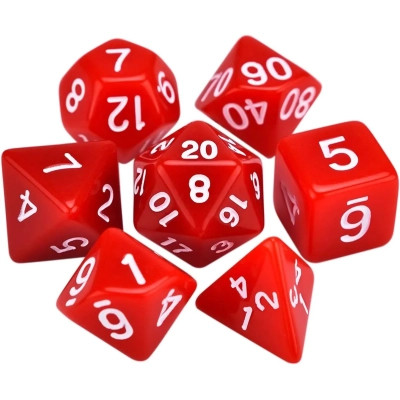 Набір кубиків для настільних ігор Games 7 Days Opaque 7 Dice Set - Red (g7dopaq06) Вінниця - фото 1