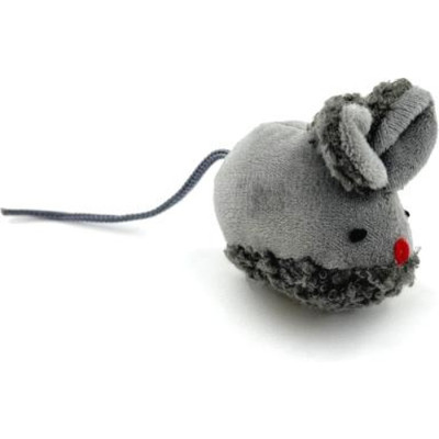 Іграшка для котів Hippie Pet Мишка вушка-бантик сіра 6.5 см (HIPCT2304064P) Вінниця - фото 1