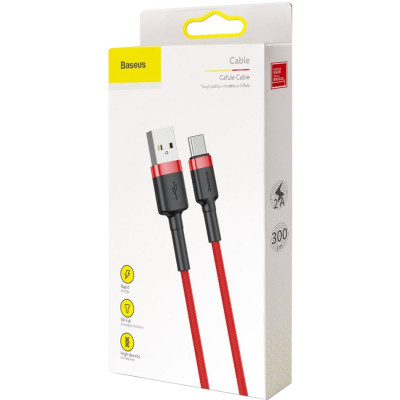 Дата кабель USB 2.0 AM to USB-C 3.0m 2A red Baseus (CATKLF-U09) Вінниця - фото 3