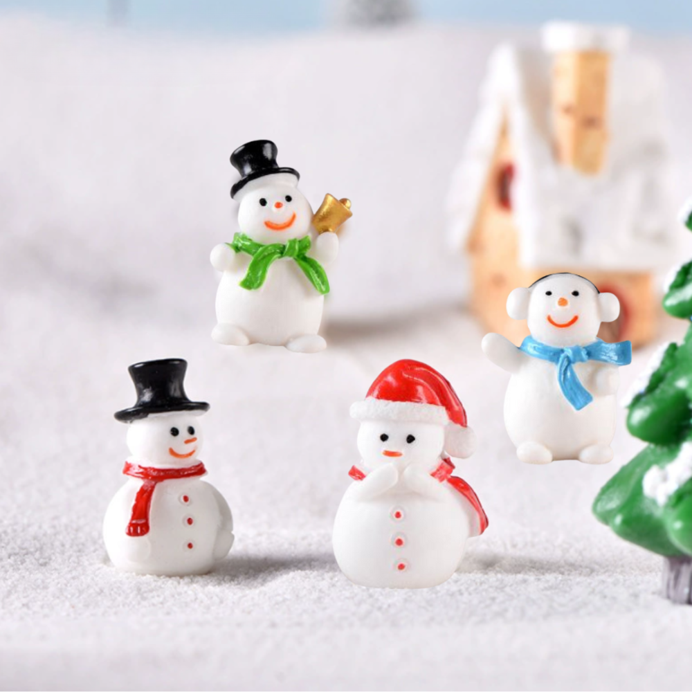 Новогодняя фигурка Снеговик 2.7 х 1.8 см для мини-сада и поделок У циліндрі Одесса - изображение 2