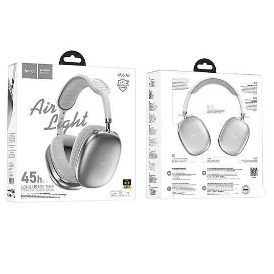 Навушники HOCO W35 Air Triumph BT headset Silver (6942007616348 ) Київ