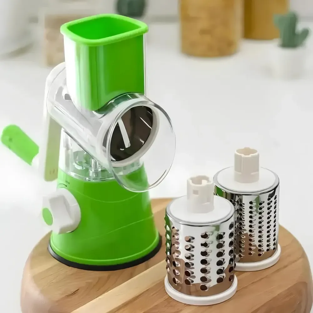 Овочерізка мультислайсер 3в1 для овочів, Kitchen Master, Зелений / Ручний подрібнювач /Кухонна терка слайсер Київ - фото 1