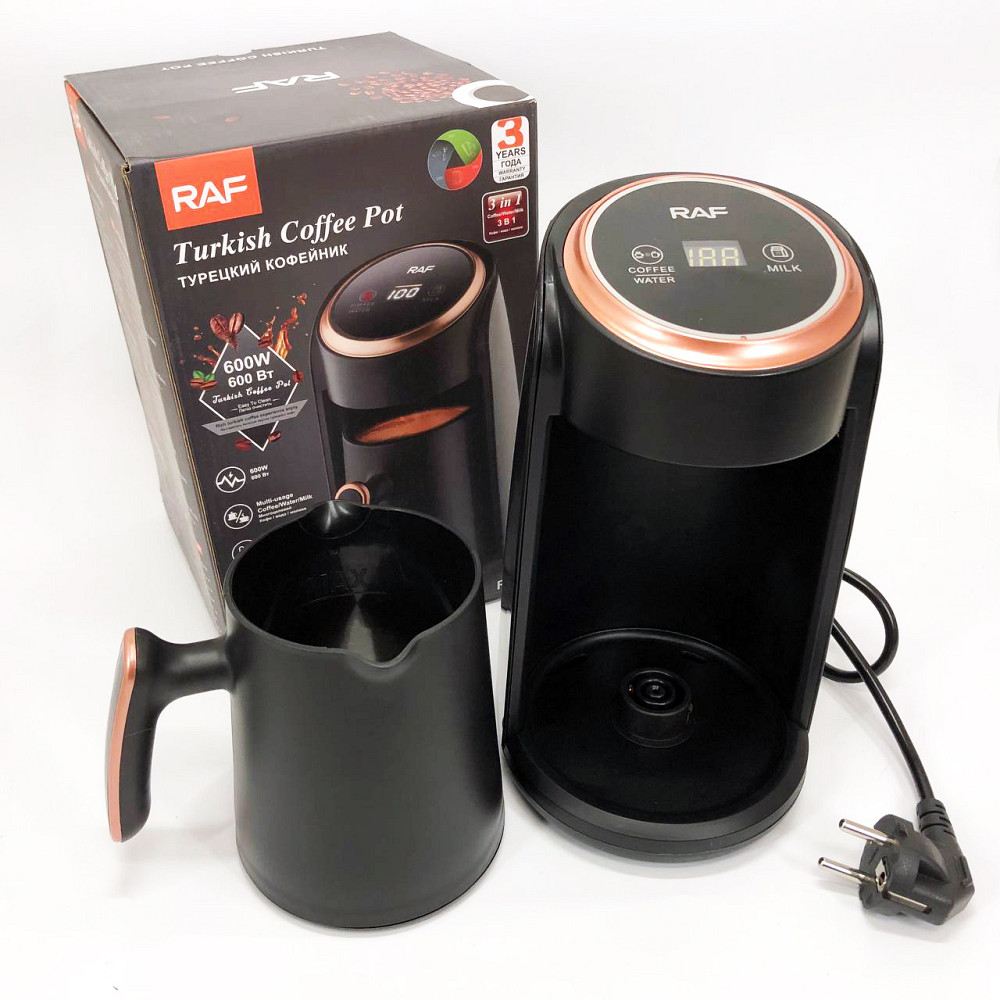 Электротурка электрическая RAF-R.116 300 мл 600Вт, Электрическая турка для кофе с автоотключением MO-28 Львов - изображение 1