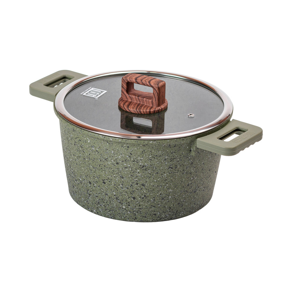 MGC Алюмінієва каструля об'ємом 5,3 л з кришкою Ø 24 см з антипригарним покриттям MGC HP-4-446G Київ - фото 4