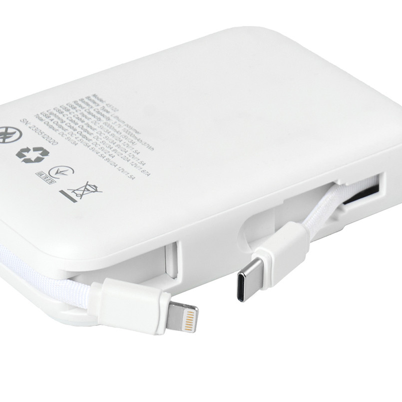 Повербанк (Power Bank) Brevia 10000mAh 22.5W Type-C+Lightning Cable, Li-Pol, LCD белый Львов - изображение 8