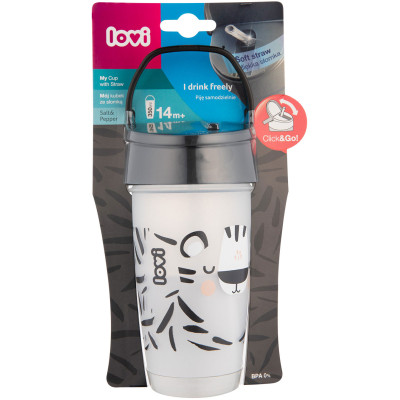 Поильник-непроливайка Lovi Salt & Pepper с силиконовой трубочкой 350 мл (35/357) Винница - изображение 4