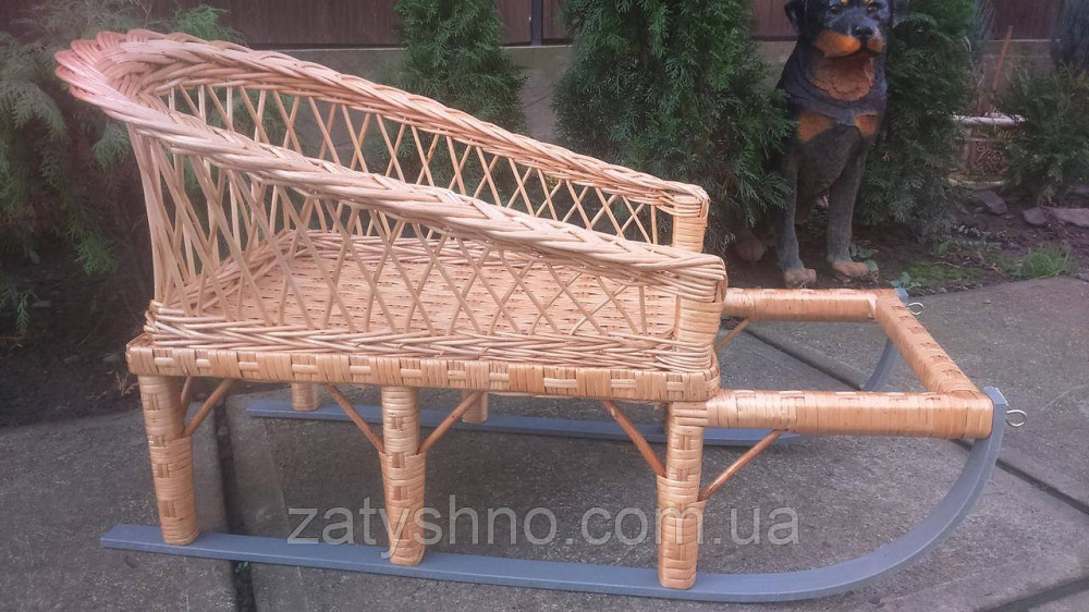 Санки плетеные детские со спинкой Киев - изображение 7