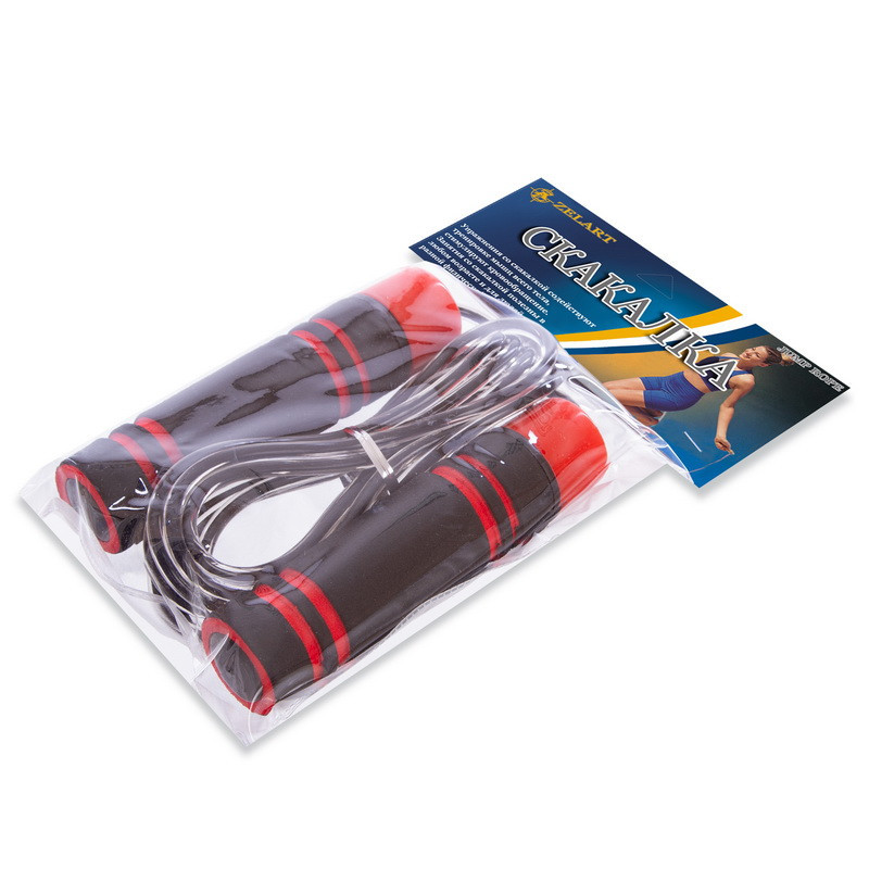 Скакалка скоростная с подшипником и PVC жгутом FI-8008 Вишнёвое - изображение 6