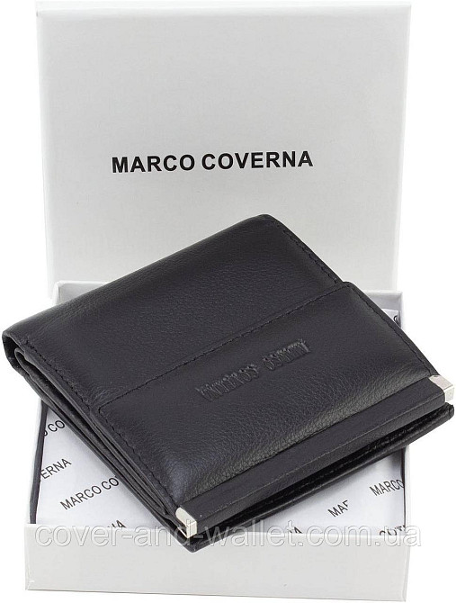 Черный женский кошелек небольшого размера из натуральной кожи Marco Coverna MC 213 Киев - изображение 8