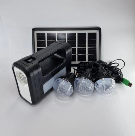 Портативна сонячна станція GDLite GD-8017 з ліхтарем та 3 лампочками Вінниця