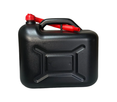 Каністра пластикова HDPE для палива 20л з лійкою (чорна / червона) Харків