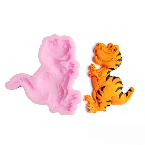 Молд силиконовый Динозавр 78 на 82 мм розовый Киев