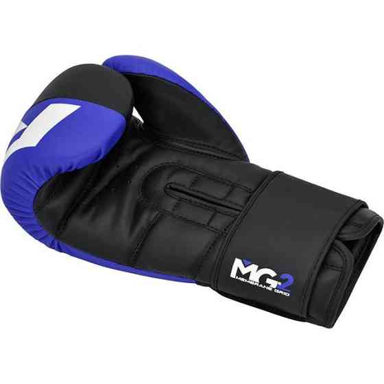 Боксерські рукавиці RDX F4 Boxing Sparring Gloves Hook&Loop BLUE/BLACK 10 унцій (капа у комплекті) Каменское