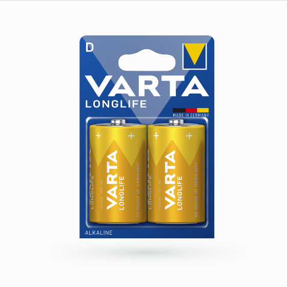 Батарейка лужна D/LR20 (бл-2шт) VARTA Longlife Житомир