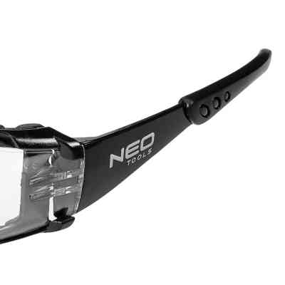 Защитные очки Neo Tools протиосколкові,клас захисту FT,резинові дужки,полікарбонат,прозорі (97-520) Винница