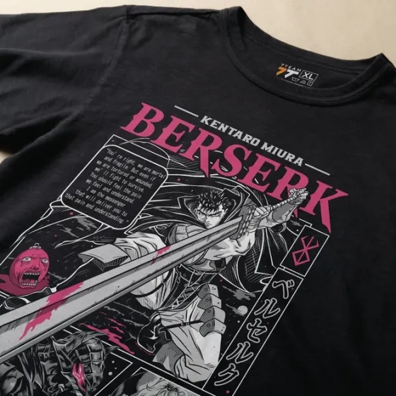 Футболка чоловіча з  принтом Берсерк Манга Розмір 48 Дніпро