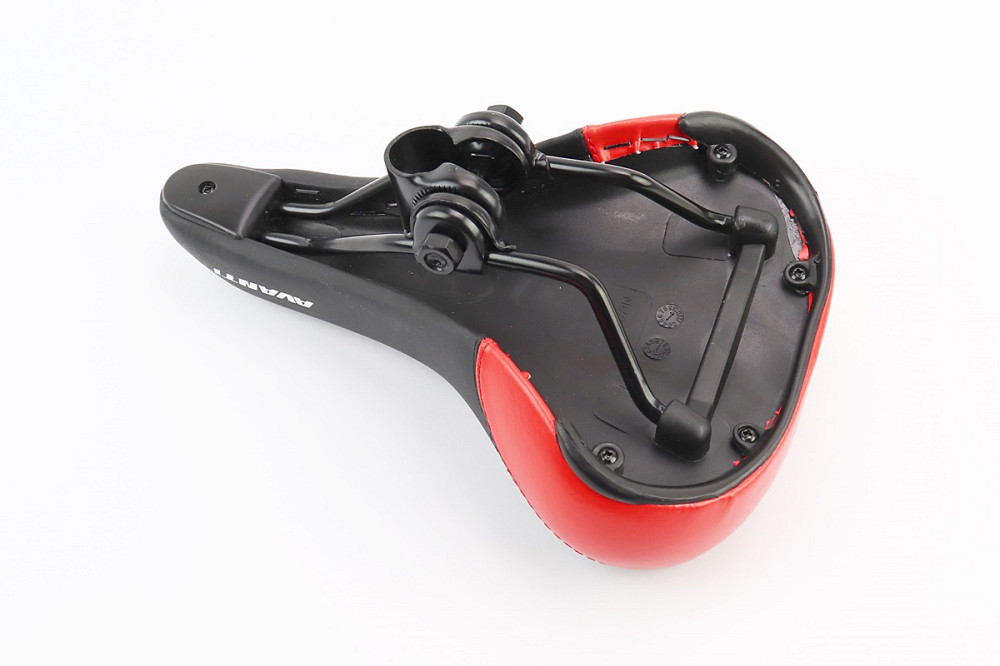 Сидіння MTB 255x180мм, чорно-червоне AVY-6753 Київ - фото 2