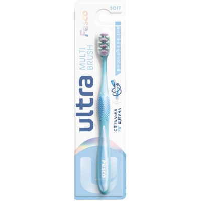 Зубная щетка Fesco Ultra Multi Brush Soft Голубая (4820204702083) Винница - изображение 1