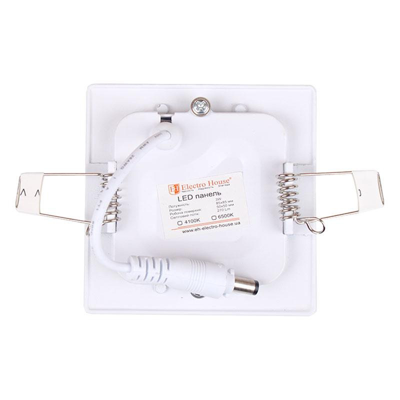 Потолочный светодиодный светильник встраиваемый квадратный 3 Вт 4100К Киев - изображение 2