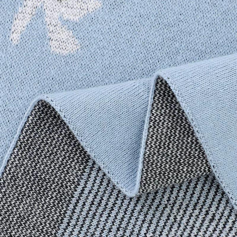 Плед Детский Lovely Svi Хлопок 80х100 см Вязаный Голубой Лама Киев - изображение 4