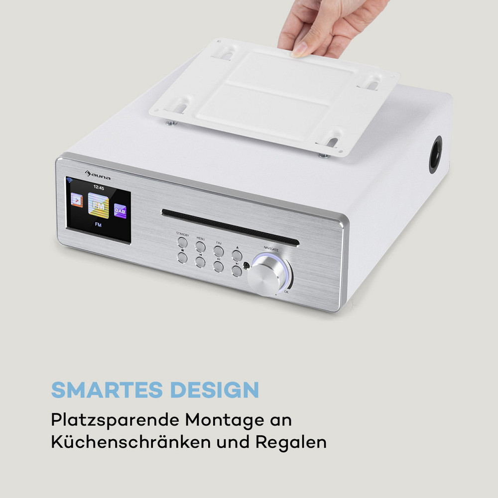 Кухонное радио Silver Star Chef 20 Вт макс CD BT USB Интернет/DAB+/FM белый Белый (Германия, читать описание) Ровно - изображение 7