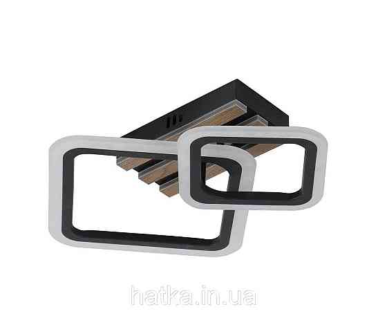 Люстра стельова світлодіодна VALESO 3314/1+1 чорний + дерево 24W трирежимна Київ