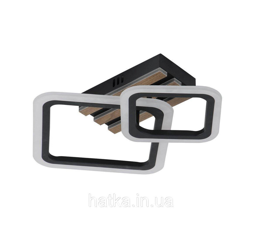 Люстра потолочная светодиодная VALESO 3314/1+1 черный + дерево 24W трехрежимная Киев - изображение 2