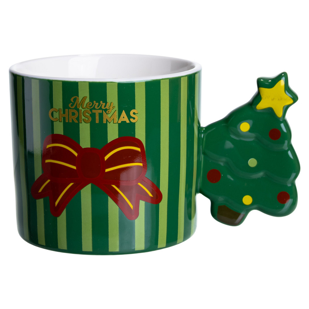 Чашка порцелянова новорічна Merry Christmas 350 (мл) Зелена Yiwu FM-CS-51GR Коломия - фото 3