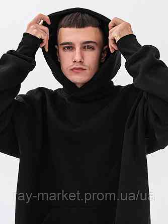 Худі оверсайз утеплене RAY OVERSIZE чоловіче чорне (U0404M-Black) L-XL Київ