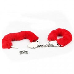 Наручники - Fetish Pleasure Fluffy Hand Cuffs Red Sex Aura Київ - фото 4