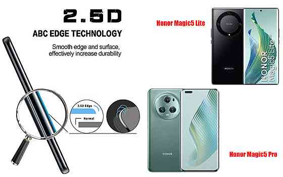 Захисне скло ArmorGlass для Honor Magic5 Lite, Magic5 Pro – стійке до подряпин та ударів Київ