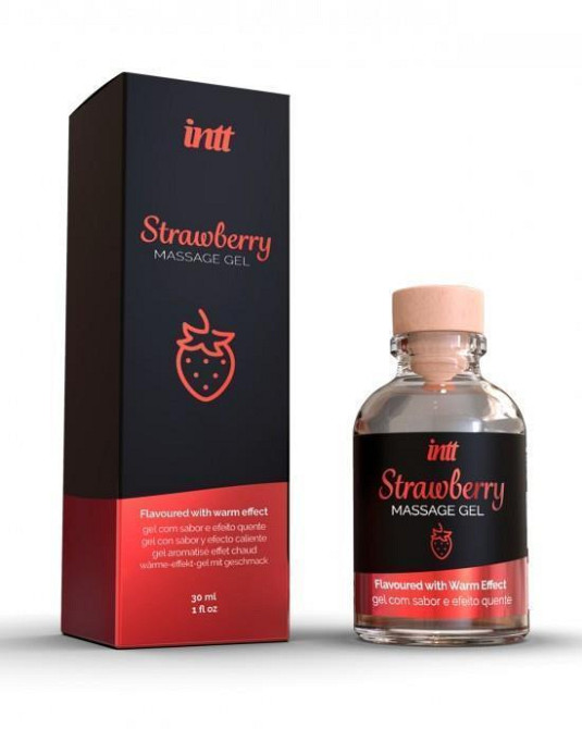 Гель для масажу - Intt Strawberry Massage Gel, 30 мл Sex Aura Київ - фото 1