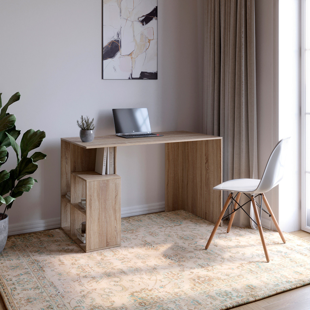 Cтол письменный с полками М-ЗОН Джеко 1200/3 Сонома (MZN-031023) Львов - изображение 1