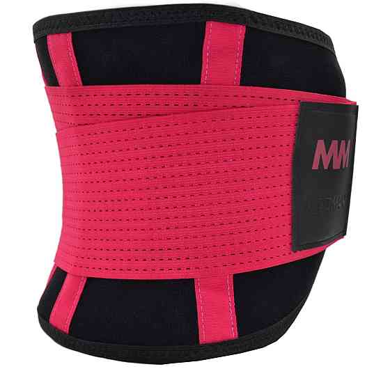 Пояс компресійний для і підтримки спини неопреновий MadMax MFA-277 Slimming belt Black/rubine red розмір L Київ