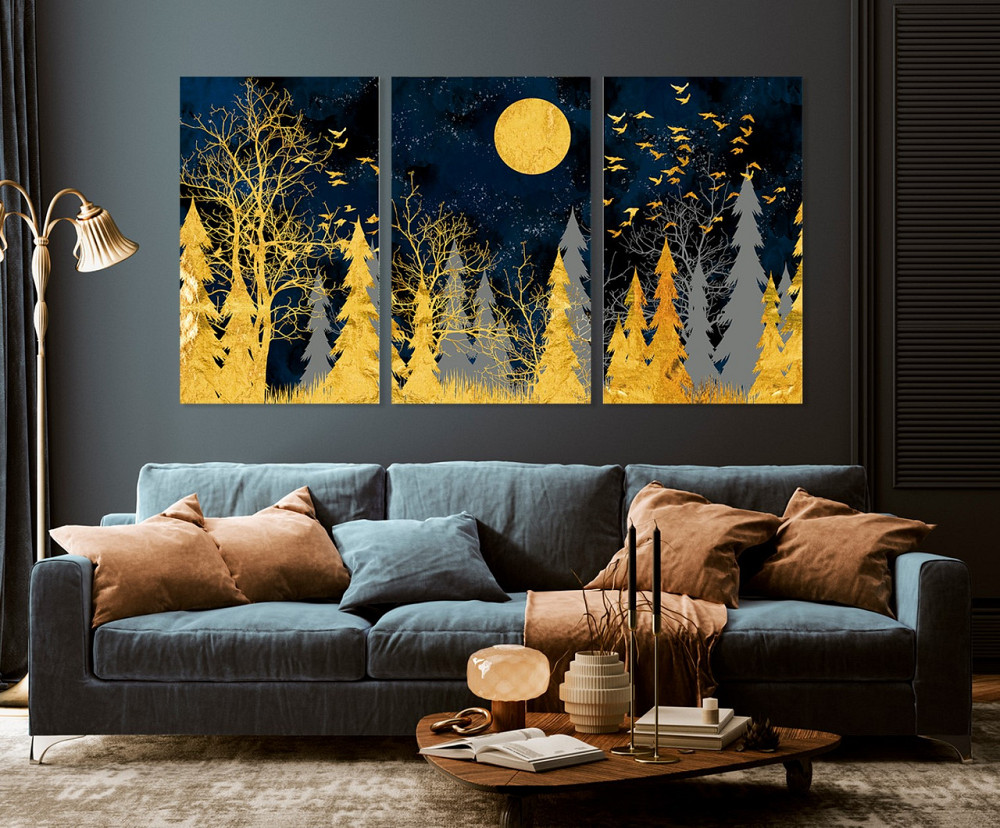 Модульная картина в гостиную / спальню Ліс   ART-125_3A 100х150 см Киев - изображение 3