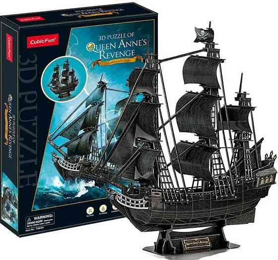 Развивающий 3D пазл модель корабля Помста королевы Анны (180 детали) Харьков