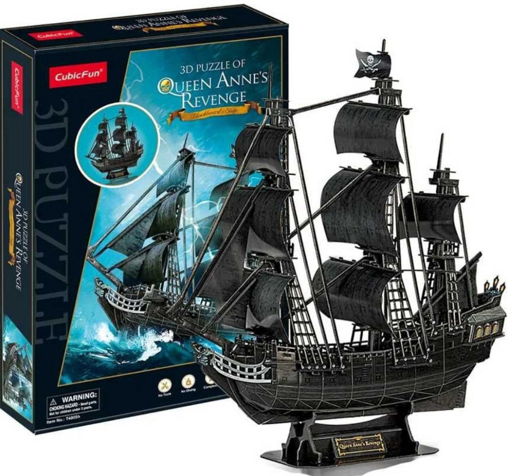 Розвиваючий 3D пазл модель корабля Помста королеви Анни (180 деталі) Харків - фото 1