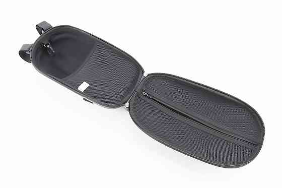 Сумка на кермо електросамокату (жорсткий чохол) 300x150x125мм, кріпл. на липучці, вологозахисна, "карбон" 033 Київ