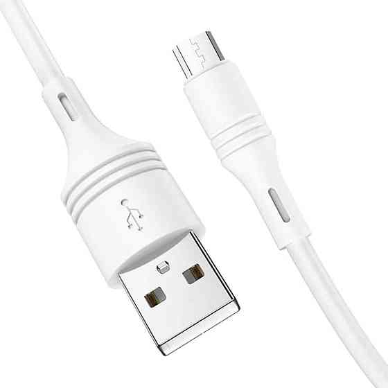 Кабель BOROFONE BX43 USB to Micro 2.4A, 1m, PVC, PVC connectors, White Київ